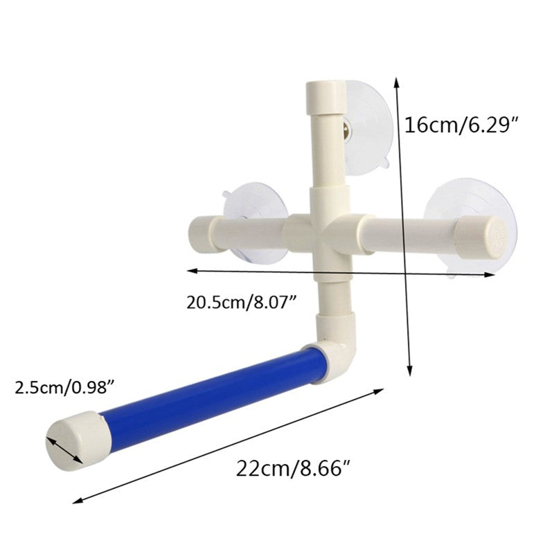 Plataforma Dobrável para Banho de Papagaio, Suporte de Chuveiro, Poleiro, Ventosa de Parede, Brinquedo para Pássaros de Estimação