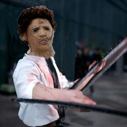 Texas chainsaw killer leather mask Halloween costume party cosplay latex mask Halloween party Supp  Horror Chainsaw Killer Leat