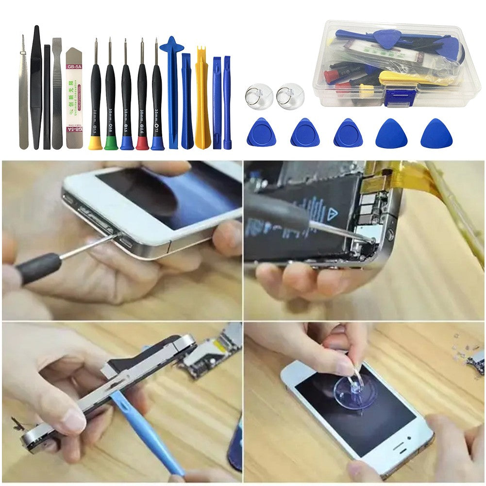 Conjunto de 22 Ferramentas para Reparo de Celulares, Chaves de Fenda, Kit de Manutenção para Abrir iPhone, iPad, Tablet, Laptop, Ferramentas Manuais para Desmontagem