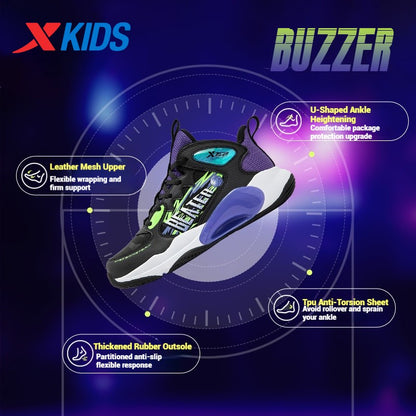 Xtep Teenager's Basketball Shoes 2025 Spring Unisex Mesh Breathable Lightweight Fashion Comfortable Sport Shoes 676415129390