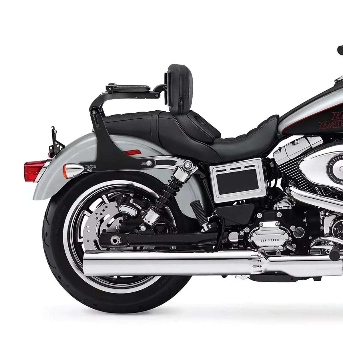 For Dyna Street Bob Low Rider Super Glide Wide Glide FXDB FXDWG 2006-2017 Folding Motorcycle Rear Backrest Passenger Sissy Bar