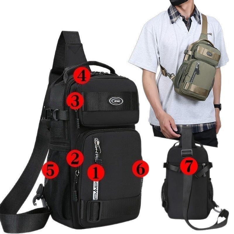Men Riding Backpack Large Capacity Chest Bag Lightweight Crossbody Sling Bag Casual Outdoor Shoulder Pack for Men Crossbody Bags