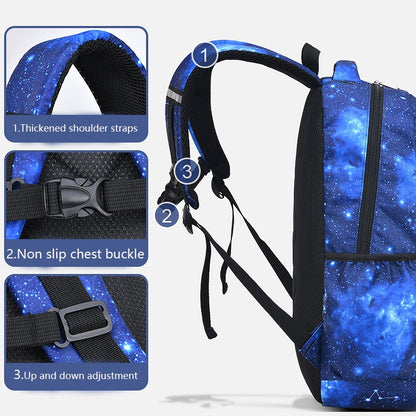 Mochila Infantil Fashion Estrelas Impermeável para Meninos Meninas Mochila Escolar Bolsa Livro