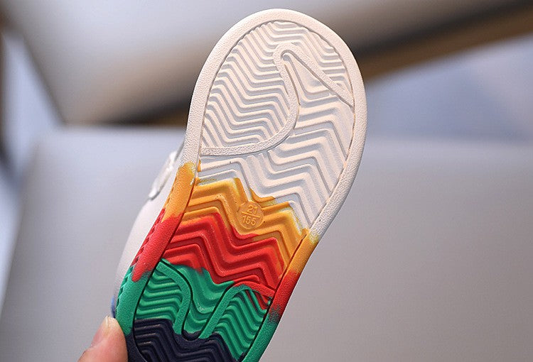 Spring And Autumn Boys And Girls Baby Walking Shoes Soft Sole Board Shoes Children's Single Shoes Anti Slip And Breathable Sneak