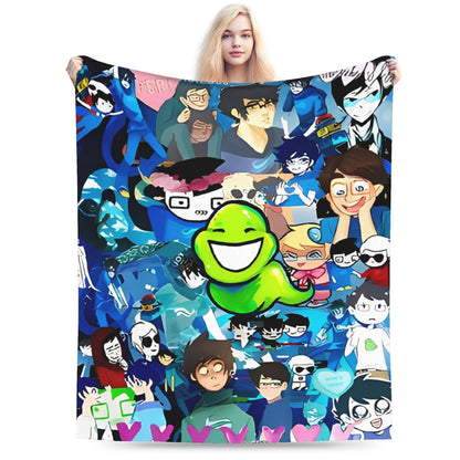 Manta de Flanela Homestucked Manga Cobertor Macio e Quente para Sofá Cama Viagem Engraçado Colcha Capa de Sofá-Cama