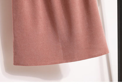 Women's New Style High-Waist Plus Size Skirts Elastic Waist Solid Wrap Buttocks Autumn Winter 2025 Versatile Straight Leg Skirt