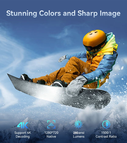 Salange 4K Beamer Projector for Movies Android11 Home Theater Keystone BT5.4 WIFI6 Portable Proyector Daylight HD LED Projetor