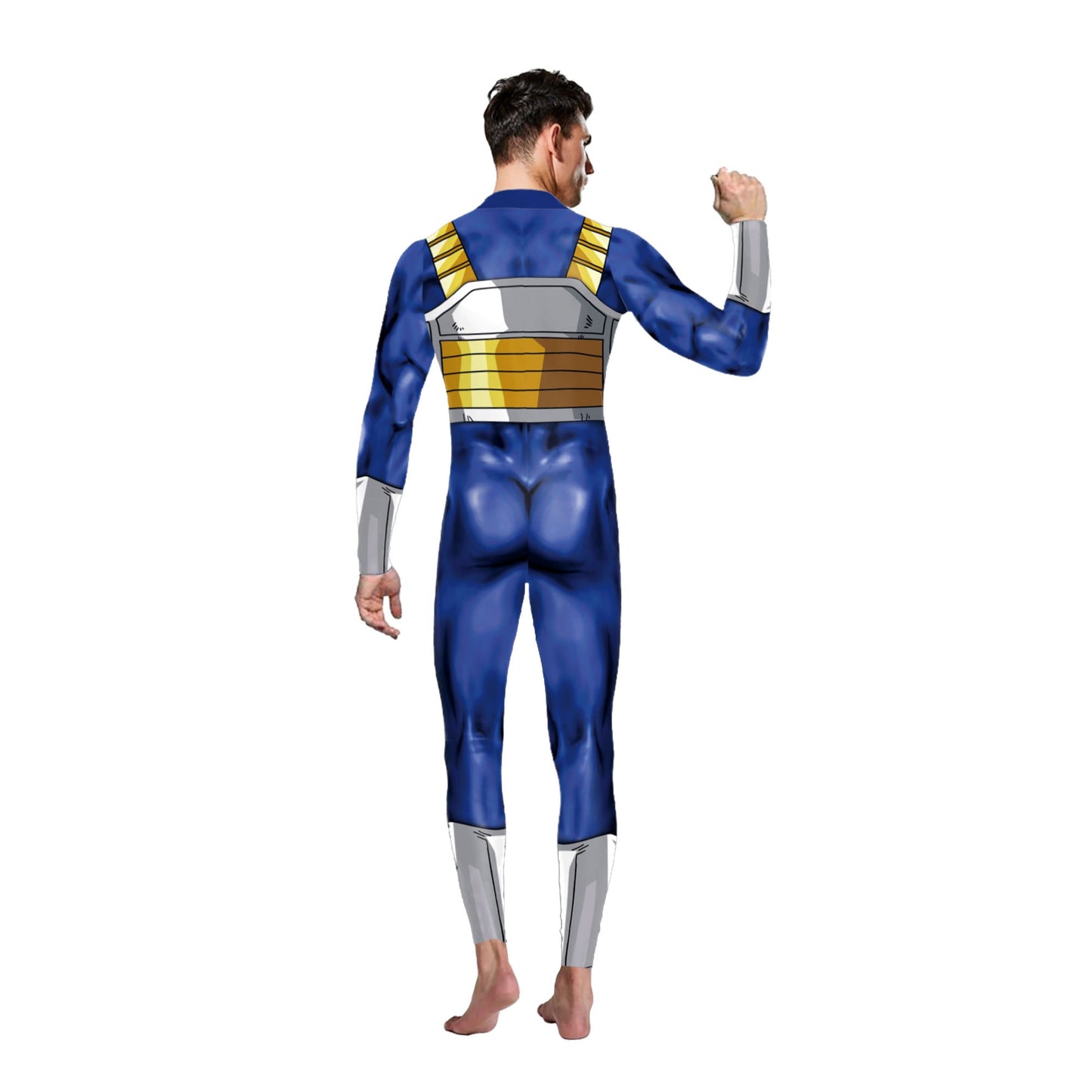 Zawaland Anime Printing Fancy Outfit Long Sleeve Cosplay Adult Costume Catsuits Muscle Mens Bodysuit Tight Zentai Jumpsuit
