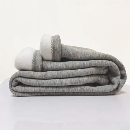 Girls Fleece-Lined Thermal Leggings Children Winter Thickened Warm Comfortable Outdoor Pants Kids Solid Color Casual Bottoms