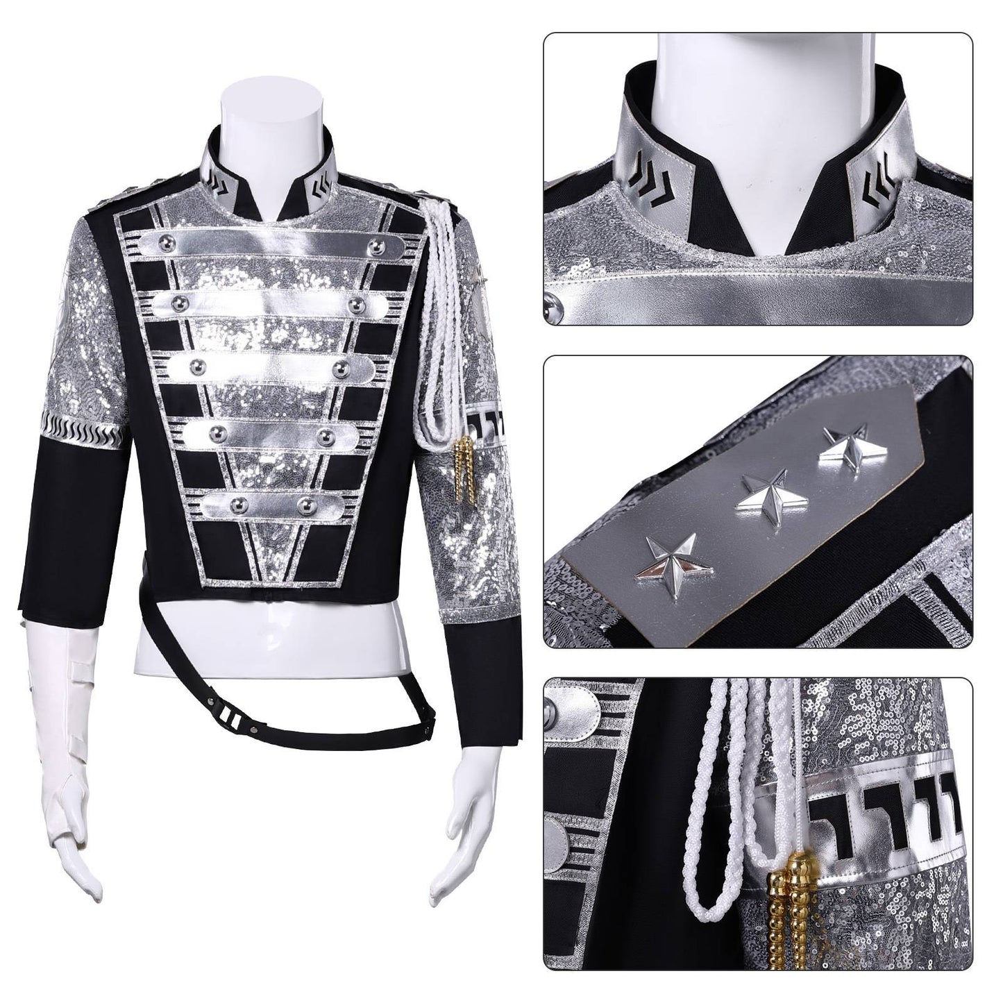 Punk Rock Michael Jackson Germany Military Cool Gaorgeous Teaser Jacket Outerwear for Collection costume