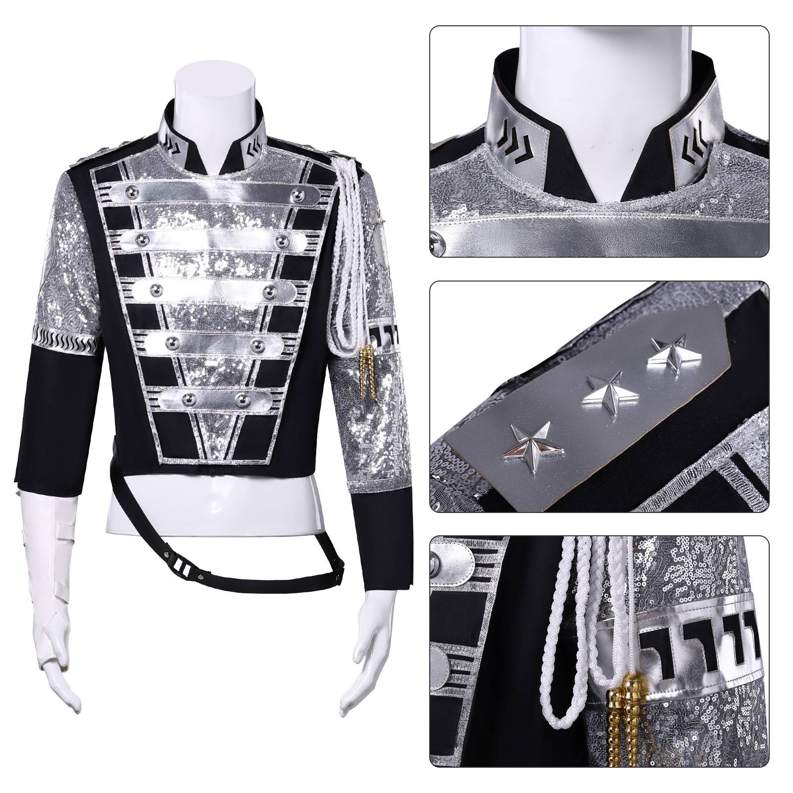 Punk Rock Michael Jackson Germany Military Cool Gaorgeous Teaser Jacket Outerwear for Collection costume