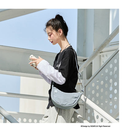 Semir Crossbody Bag Women 2025 New Chest Bag Macaron Color Dumpling Bag  Minimalist Waist Pack Shoulder Purse