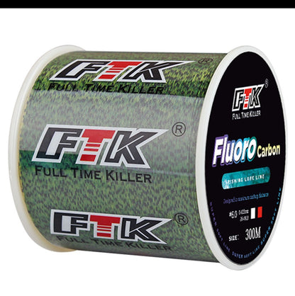 FTK 300/500m Invisible Fishing Line Speckle Fluorocarbon Coating Line 0.14mm-0.50mm 4.13LB-34.32LB Super Strong Spotted Line