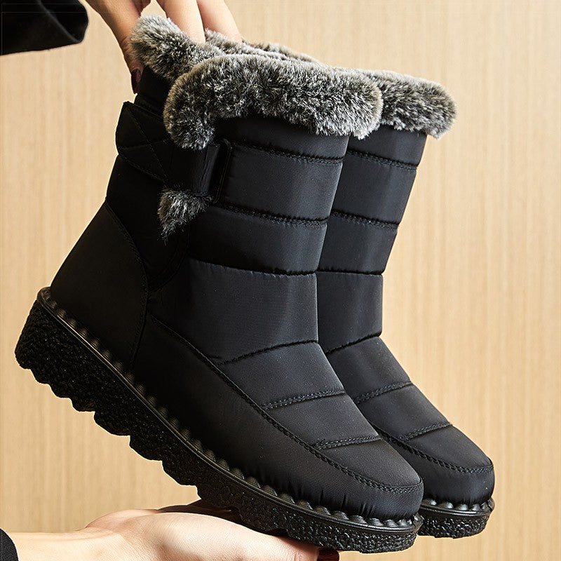 Boots Woman Fashion Winter Boots Women Winter Shoes Women's Snow Boots With Fur Super Warm Footwear Low Heels Middle Botas Mujer