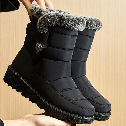 Boots Woman Fashion Winter Boots Women Winter Shoes Women's Snow Boots With Fur Super Warm Footwear Low Heels Middle Botas Mujer
