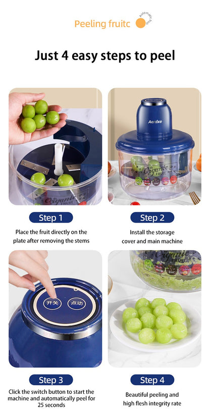 Grape Peeler Fully Automatic Household Electric Fruit Peeler Qingti Peeler Divine Tool Wireless Portable Easy Kitchen Gadget