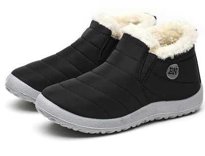 Women Boots Waterproof Winter Boots Fur Shoes Women Slip On Ankle Boots Snow Botas Mujer 2025 Winter Shoes Couple Short Boot