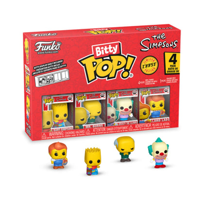 The Simpsons 4 Pacotes de Funko Bitty Pop Desenho Animado Bart Maggie Mini Bonecos Caixa Surpresa Colecionável Edição Limitada Brinquedos Presente Infantil