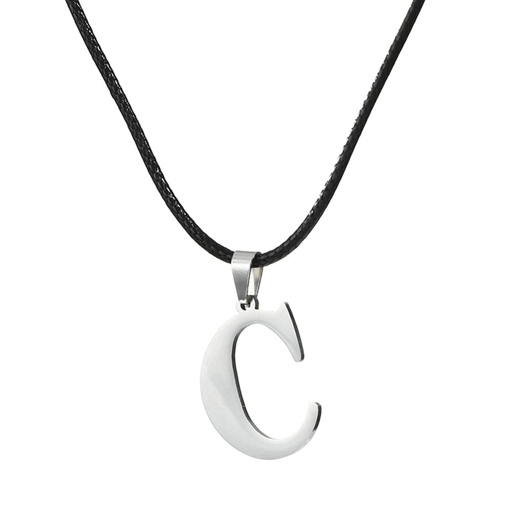 Novo Colar Inicial de A-Z Alfabeto em Aço Inoxidável 26 Letras Inglesas Colar Para Homens Mulheres Presentes de Joias Personalizadas