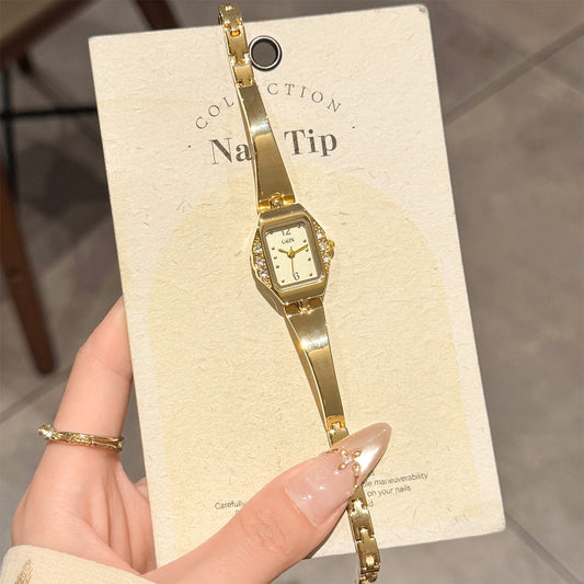 GEDI Square Watch Woman Gold Silver Small Dial Fashion Quartz Women's Wristwatches Ladies Luxury Vintage Bracelet Watch Gifts