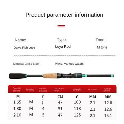 4 Sections Spinning Fishing Rod M Power Spinning Casting Fishing Rod 1.65m/1.8m/2.1m Portable Carbon Fiber Fishing Pole Winter