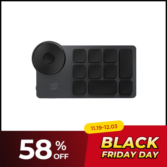 XPPen Controle Remoto sem Fio com Teclas de Atalho Express Key Bluetooth 5.0, teclas de atalho personalizáveis para monitor de tablet gráfico com caneta