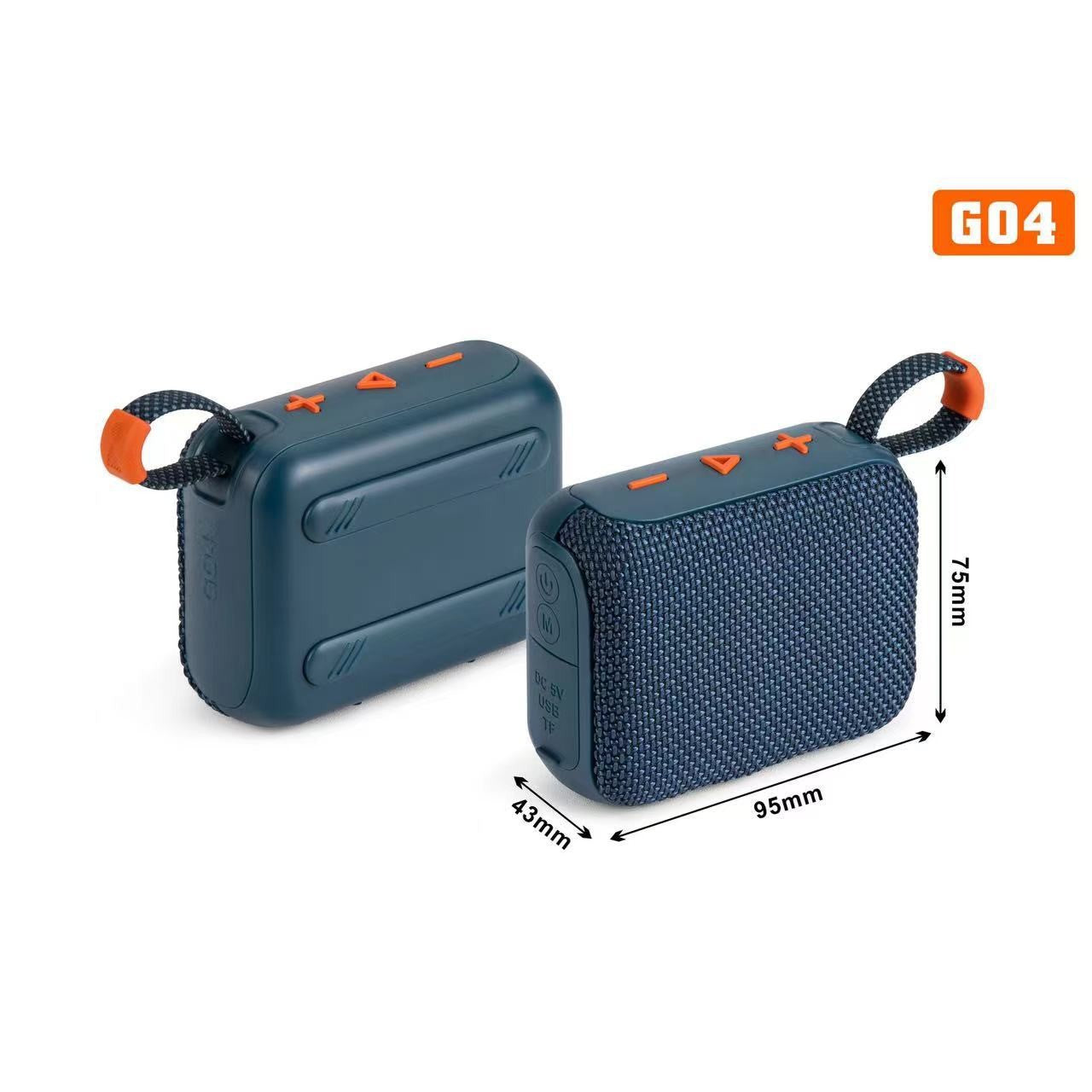 G04 Small Bluetooth Speaker Wireless Portable Mobile Phone Desktop Home Outdoor Convenient Mini Subwoofer Lanyard TF card