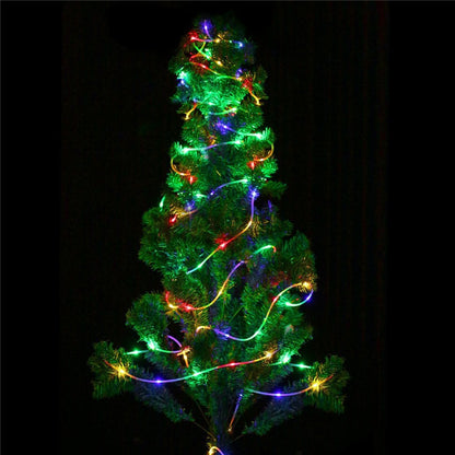 LED Solar Strip Rope Tube Fairy Light Solar Powered Garland String Light Christmas Decor for Outdoor Garden Lawn Tree Yard Fence