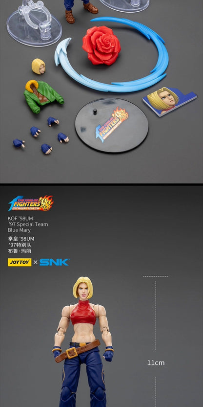 JOYTOY SNK KOF '98UM' 97 Special Team Ryuji Yamazaki Billy Kane Blue Mary 1/18 Bonecos de Ação Modelo Colecionável Brinquedo Presente para Menino