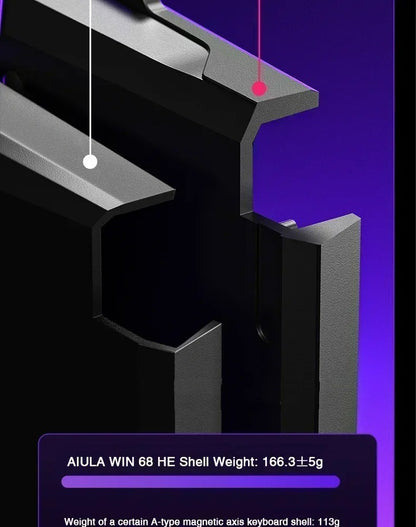Teclado Gamer AULA WIN60/68HE Magnetic Switch 8000Hz Teclado Mecânico Customizável E-sport de Baixa Latência para FPS