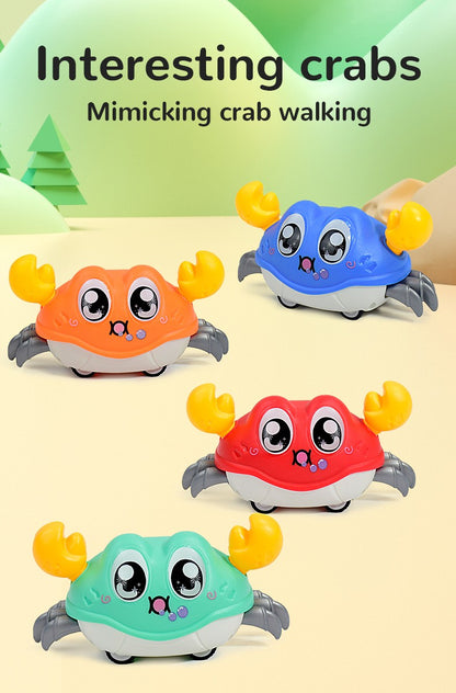 Children's Fun Double Return Force Left and Right Shake Simulation Crab Toy Baby Running Bubble Simulation Crab Crab Crawling