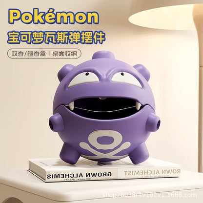 Bandeja Espiral de Incenso Koffing, Anime Gastly, Queimador de Incenso Interno, Suporte Fofo, Boneco Grimer para Decoração de Mesa de Carro, Brinquedo a Gás