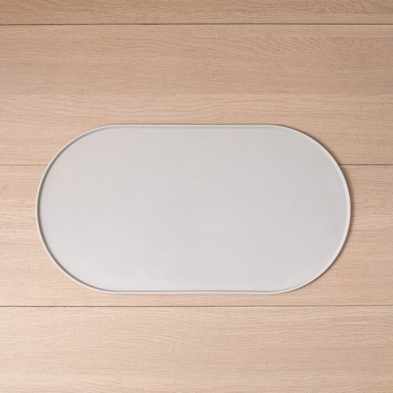 Tapete Alimentador Multifuncional para Cães e Gatos, Superfície Durável e Fácil de Limpar para Alimentos Úmidos/Secos com Bordas Elevadas Antiderrapantes