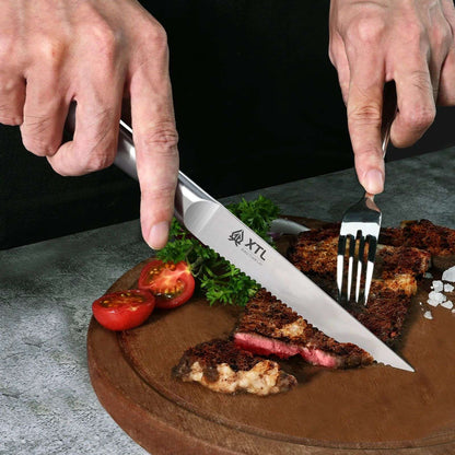 Conjunto de Facas para Carne 4/6/8 Peças Lâmina de Aço Inoxidável seiko Facas de Cozinha Afiadas Faca de Jantar Cortador de Carne Conjunto de Talheres