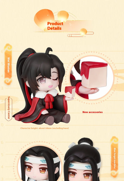 Mo Dao Zu Shi Cloud Deep Series Anime Figurine - Wei Wuxian Lan Wangji Q-Version Action Toy Model Collectible Gift for Fans