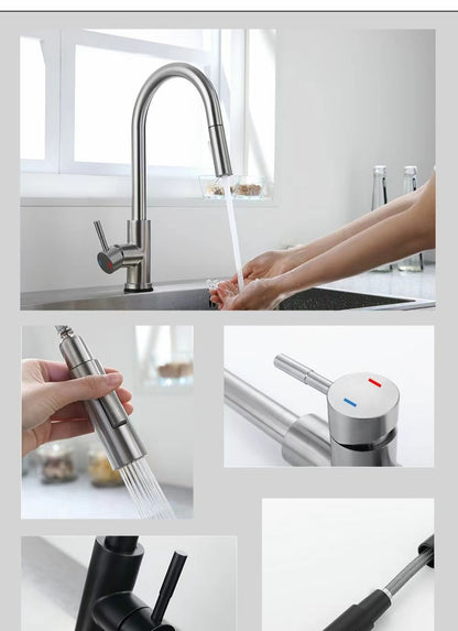 Pull Out Sensor Black Kitchen Faucet Sensitive Touch Control Faucet Mixer For Kitchen Touch Sensor Kitchen Mixer Tap