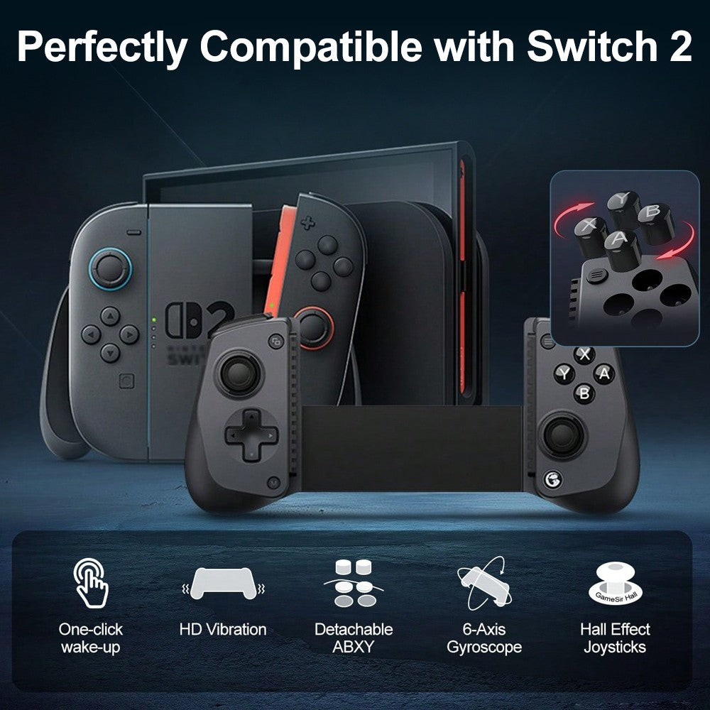 GameSir X5s Phone Gamepad for Android iOS Nintendo Switch 2/1 PC Wireless Controle Tri-mode Connectivity Hall Effect Sticks
