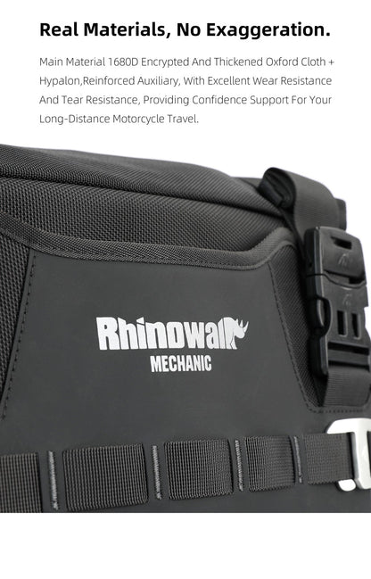 Rhinowalk Motorcycle Side Bag Quick Release Waterproof 35L Anti-Theft With Lock Hole For BMW R1300GS  R1250GS R1200GS S1000XR