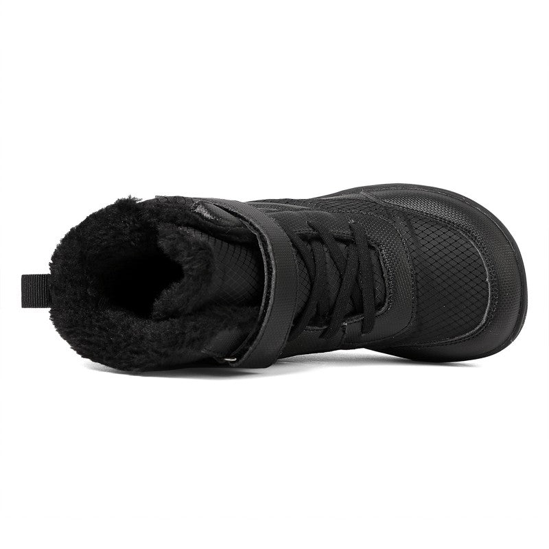 New Children's wide toe barefoot snow boots Little/Big/Kid Wide Toe Minimalist Sneakers Girls waterproof high-top cotton shoes