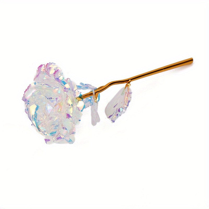 10pcs Artificial Flower Foil Rose Flower Simulation Artificial Rose Flower DIY Golden Plated Foil Rose Love Flower Party Supplie