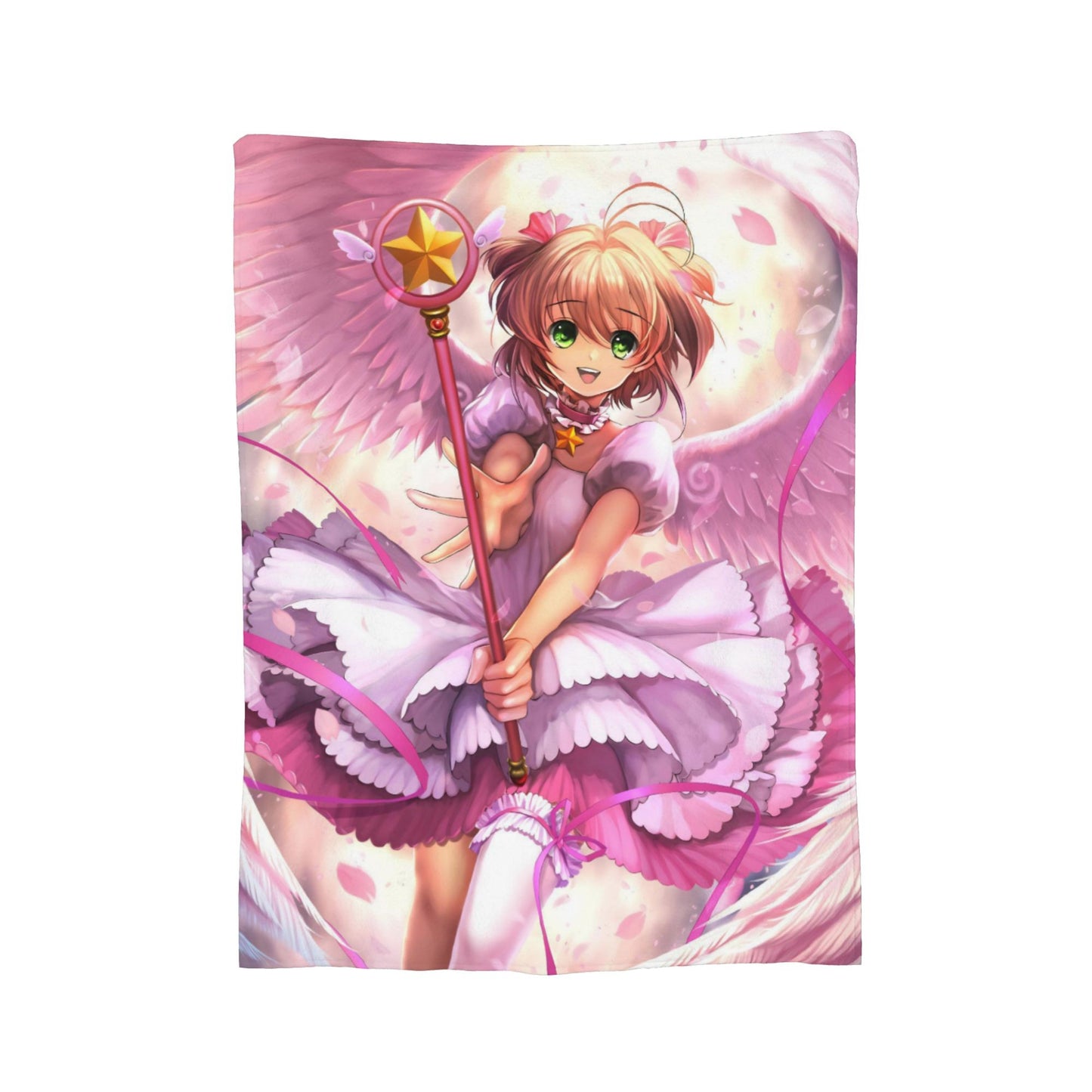 Anime Cardcaptor Sakura Cobertor de flanela, verão, portátil, super macio, mantas para casa, sofá, colcha fina de pelúcia