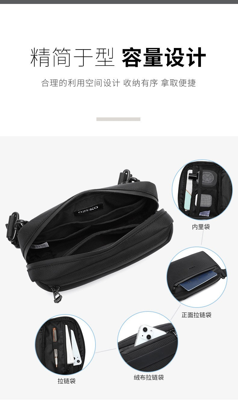 OZUKO Multi-Functional Business Casual Handbag Stylish Simple and Versatile Shoulder Messenger Bag Clutch Bag