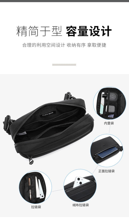 OZUKO Multi-Functional Business Casual Handbag Stylish Simple and Versatile Shoulder Messenger Bag Clutch Bag