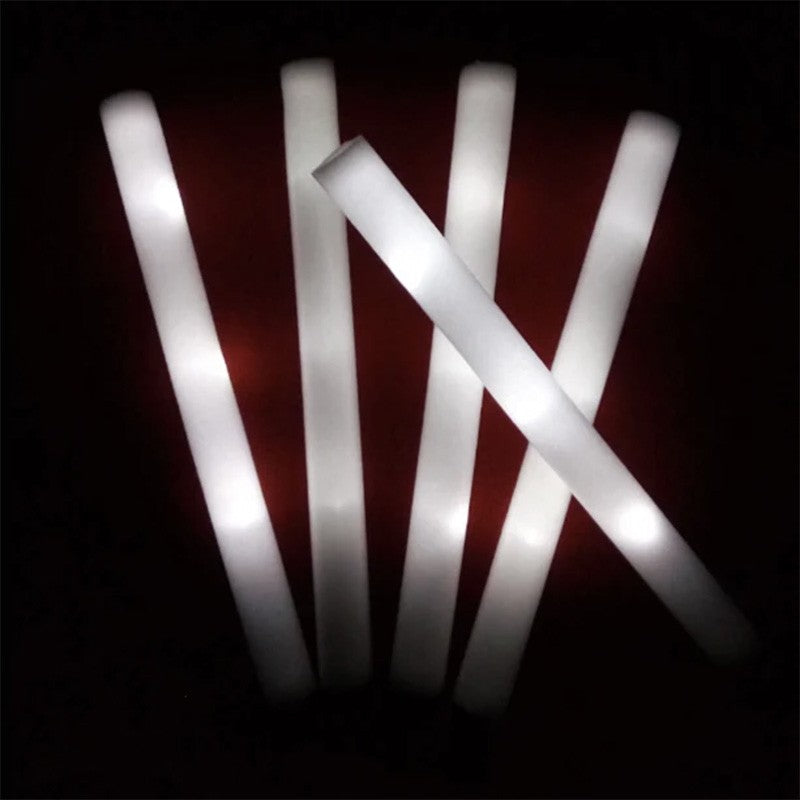 12/15/30/60Pcs LED Glow Sticks Bulk Colorful RGB Glow Foam Stick Cheer Tube Dark Light for Xmas Birthday Wedding Party Supplies
