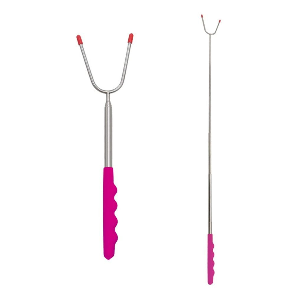 Telescopic BBQ Forks Marshmallows Roasting Sticks Stainless Steel Extendable Hot Dog Sausages Skewers Barbecue Tools