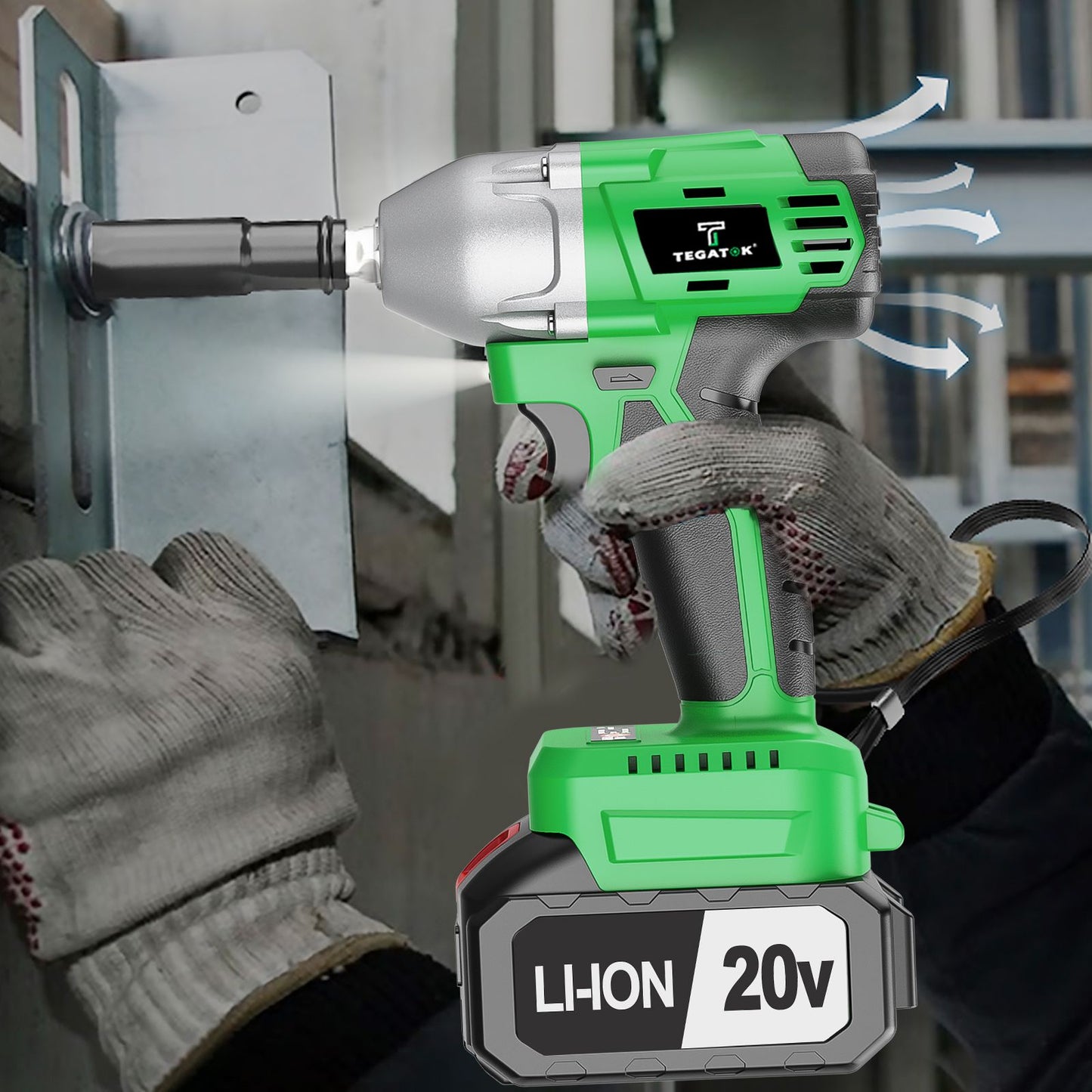 Chave Elétrica 3 EM 1 com Alto Torque 430Nm Chave Elétrica Sem Escovas para Ferramentas de Manutenção Automotiva Chave Sem Fio 20V Elétrica