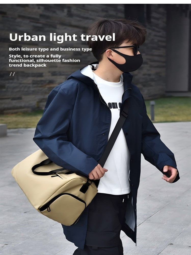 Black Adjustable Strap Crossbody Bag?Fitness bag?traveling bag?with Zipper Pockets  Ideal for Sports & Casual Outings