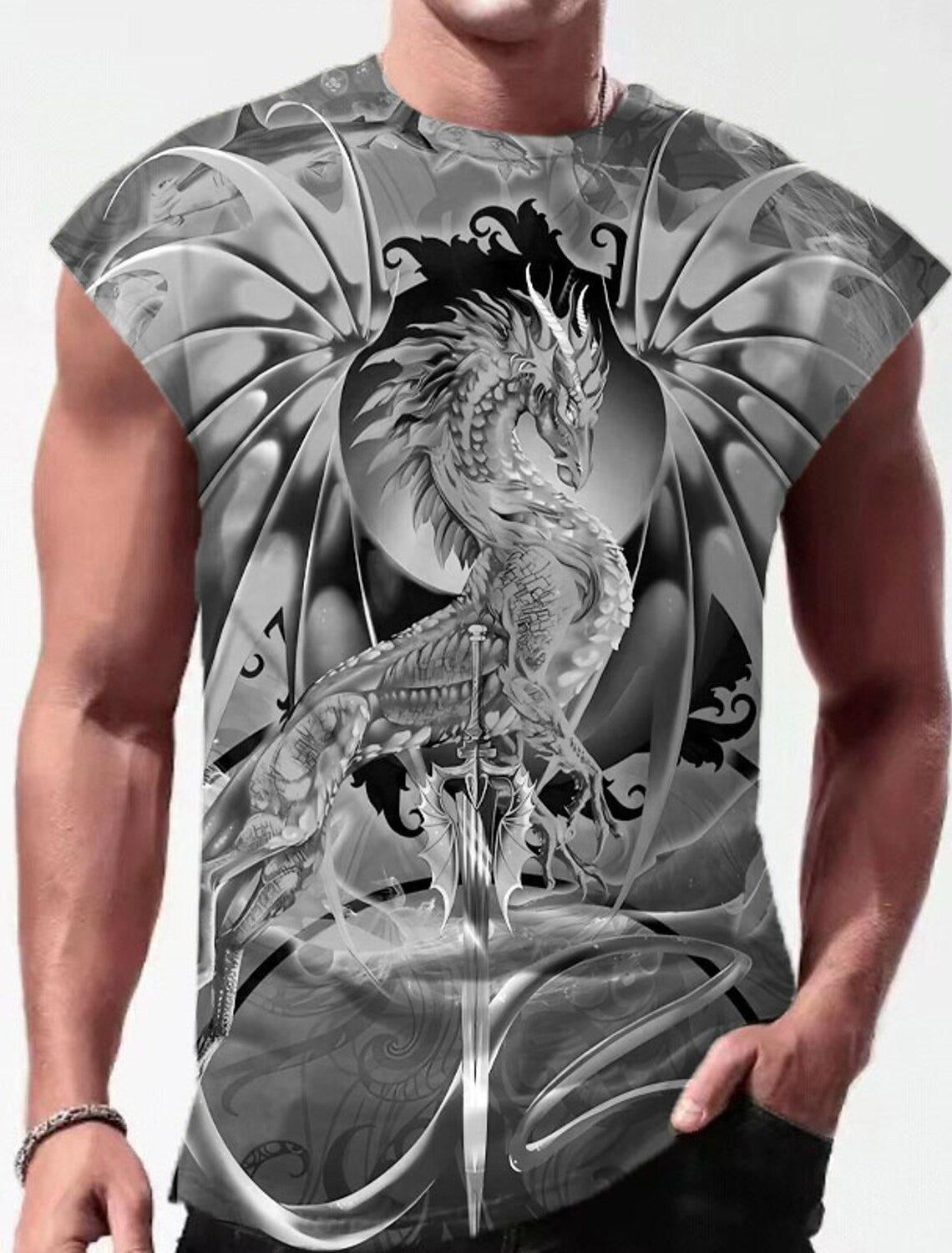 Four Seasons New Mens Fitness Clothing Simple Breathable Street Sleeveless Under