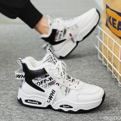 Snow Boots Men Boot High Top Winter Student Sports Plush Lace Up Anti Slip Comfortable Outdoor Warm Cold Proof Cotton Shoes