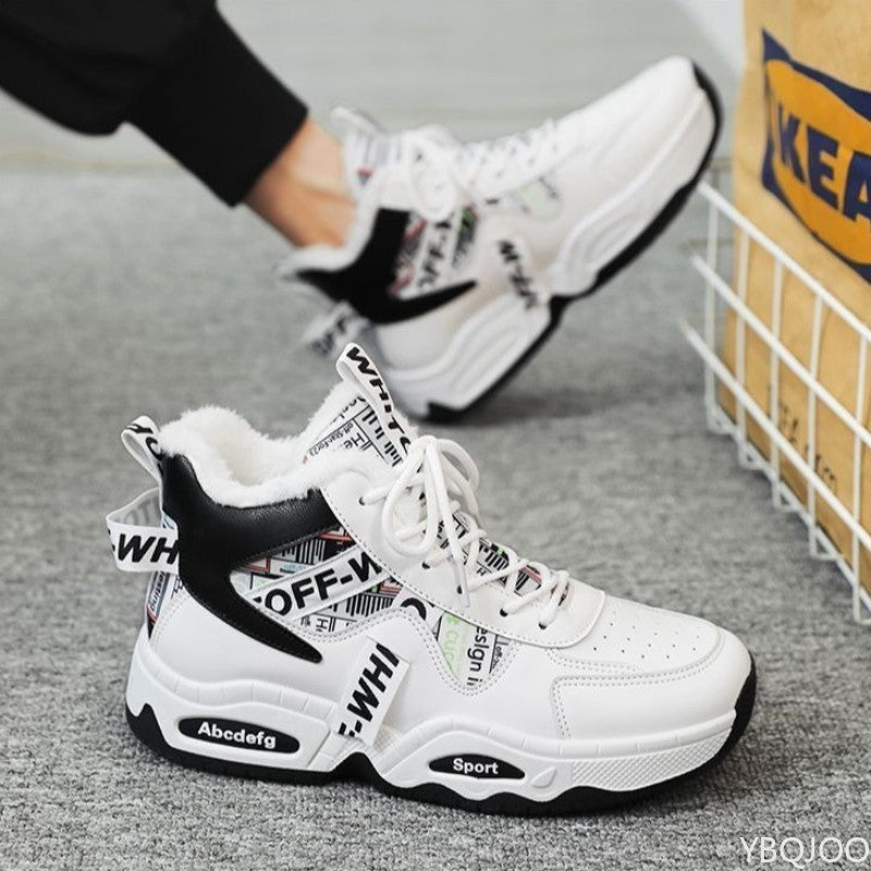 Snow Boots Men Boot High Top Winter Student Sports Plush Lace Up Anti Slip Comfortable Outdoor Warm Cold Proof Cotton Shoes